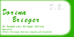 dorina brieger business card